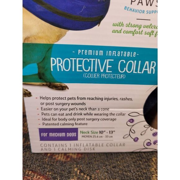 Calm Paws Behavior Support Premium Inflatable Protective Collar- Size Medium - Picture 2 of 7
